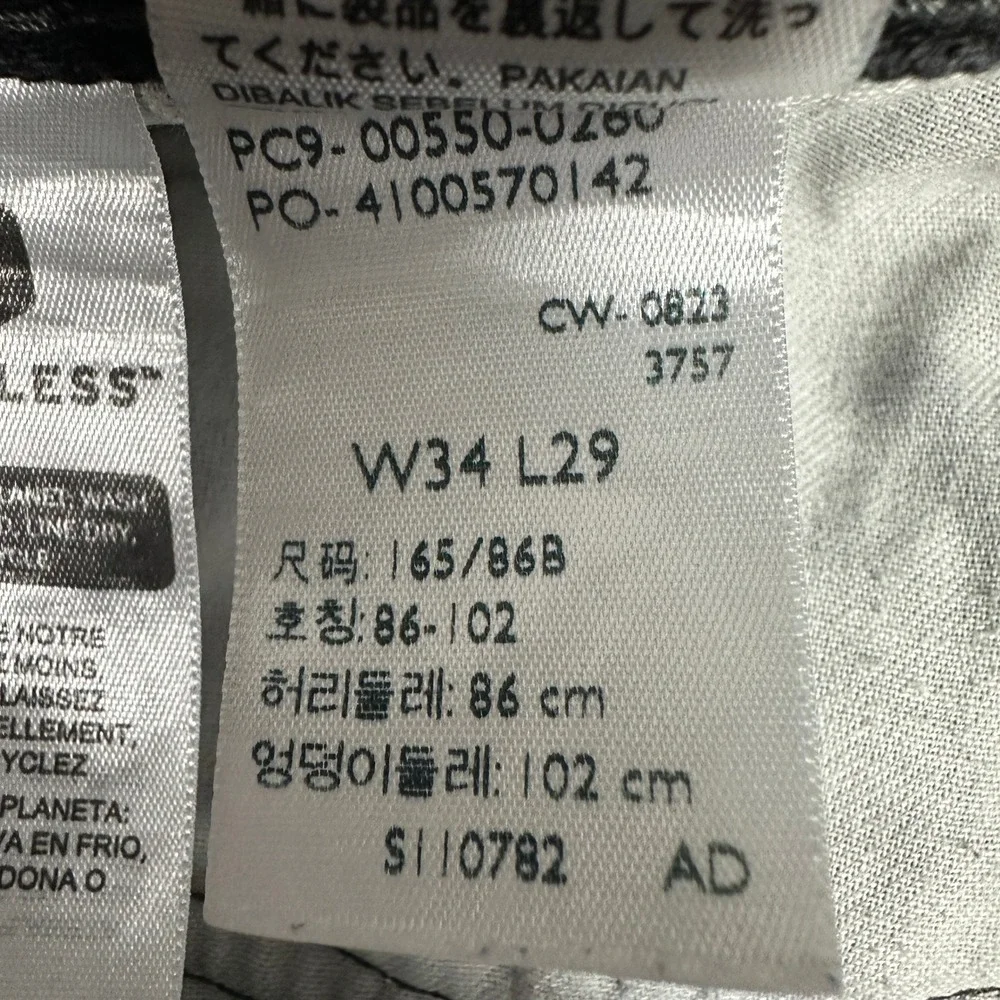 Levi's 550 Jeans Mens 34x29 Relaxed Fit Black Denim Tapered Leg EUC